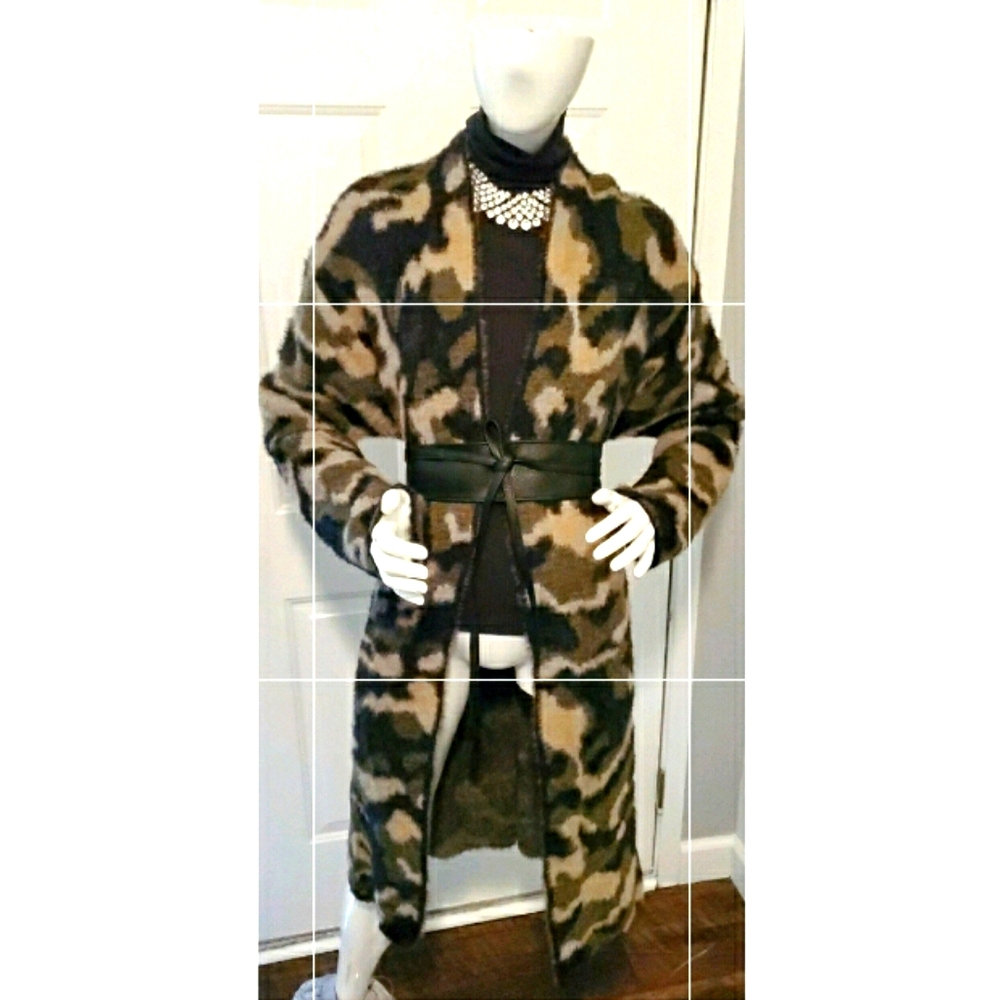 Plus Size Camouflage Duster
